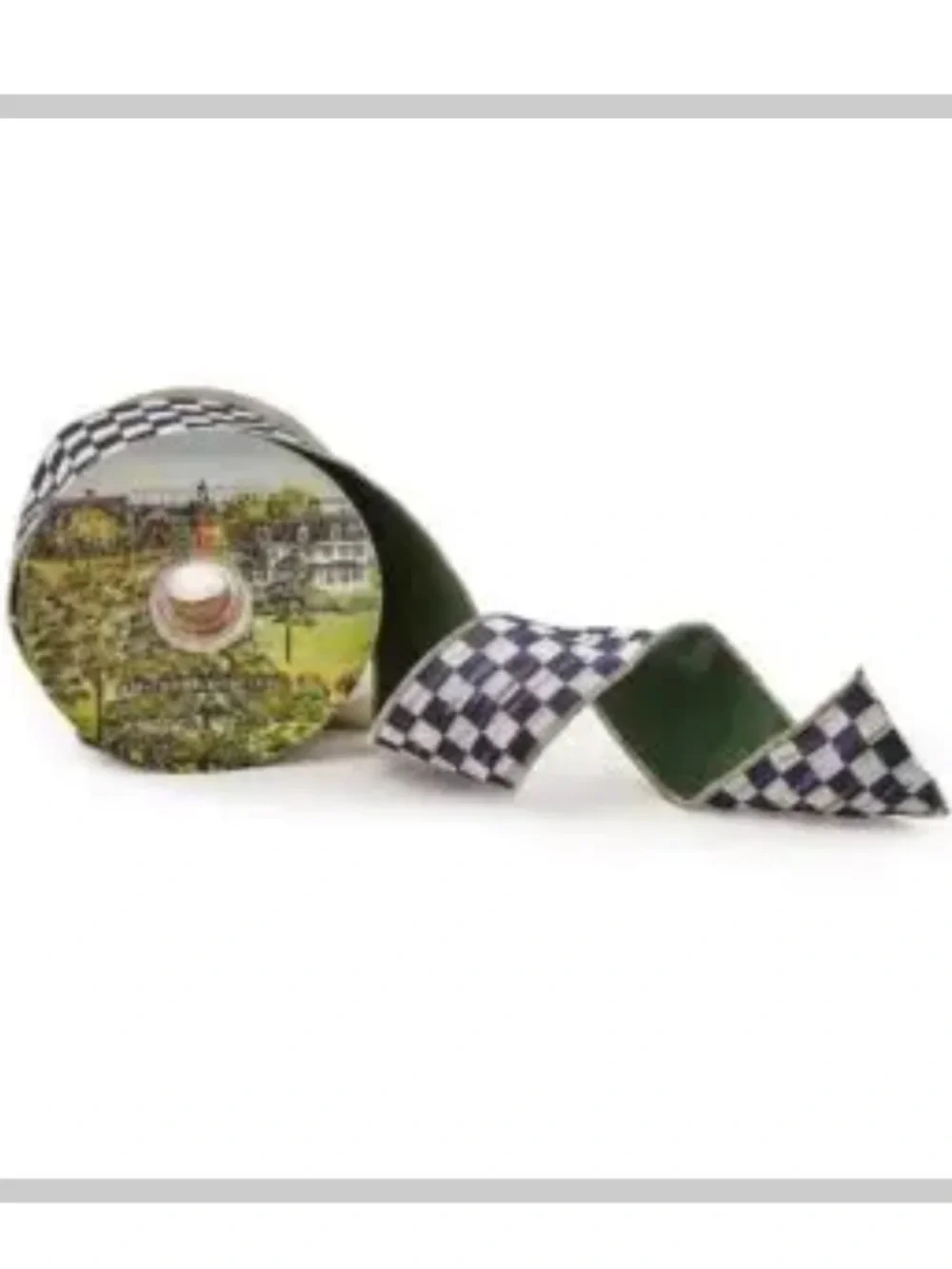 COURTLY CHECK 2.5″ GREEN SUEDE RIBBON – MACKENZIE CHILDS